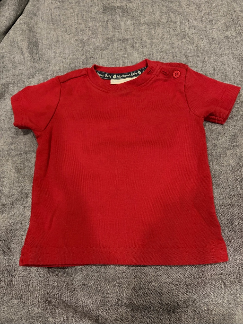 JoJo Maman Bebe Red Short Sleeve Baby Tee